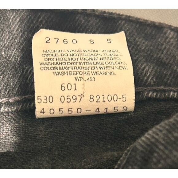 Levi's 550 Jeans Mens 31x30 Black Orange Tab Vintage 90s Made in USA Relaxed Fit - Picture 6 of 8